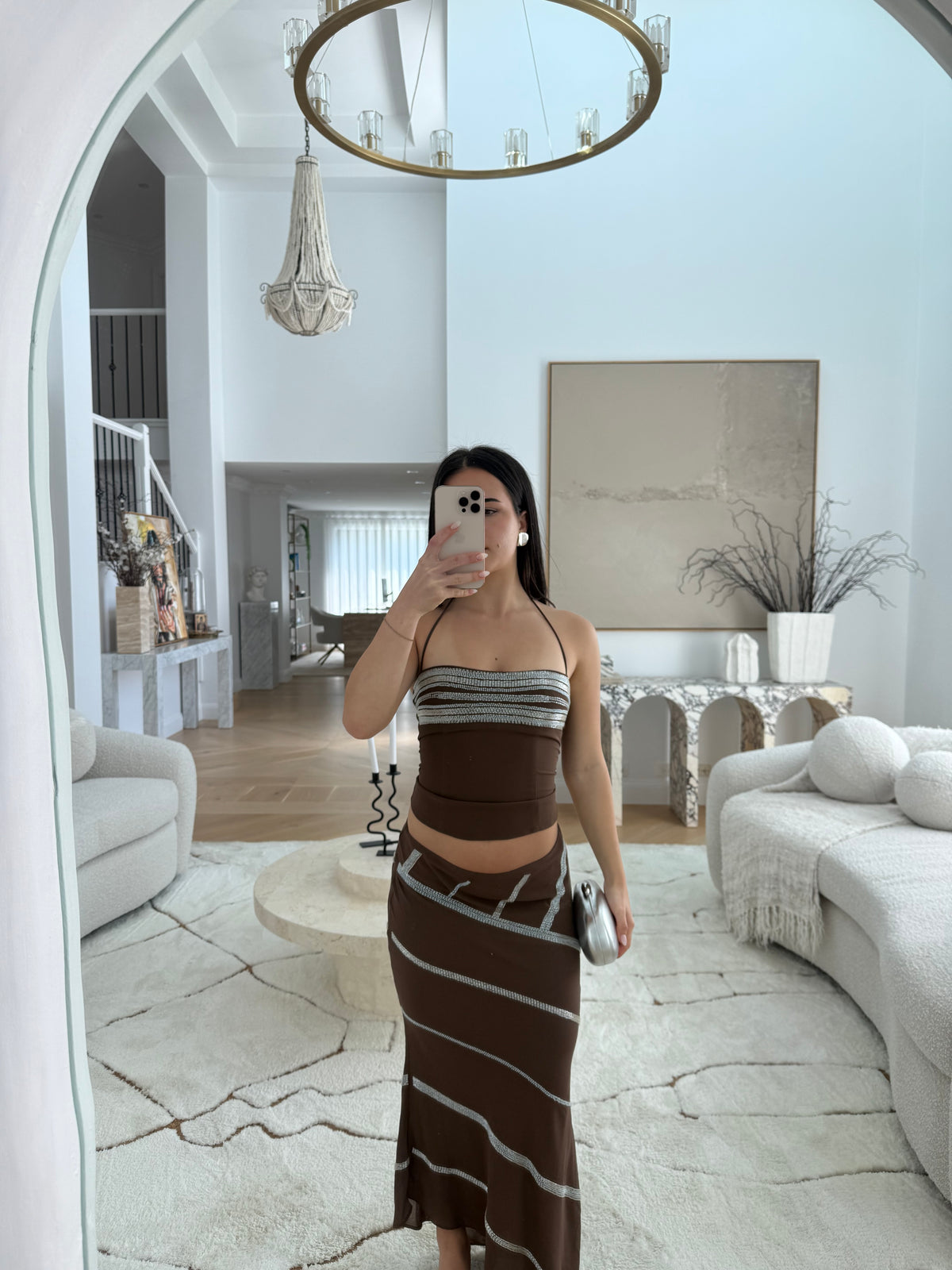 I am Delilah Ines Corset Set Mocha