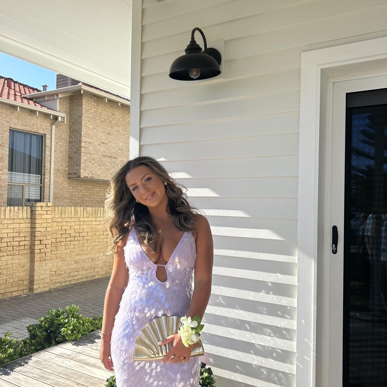 Misha the Sapphire Sequin Dress in Lilac