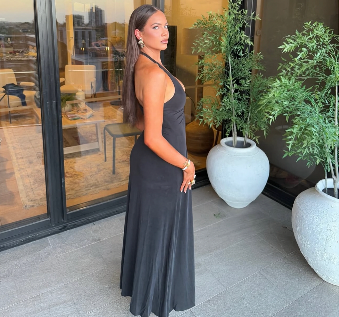 Misha Jennifer Cupro Maxi Dress