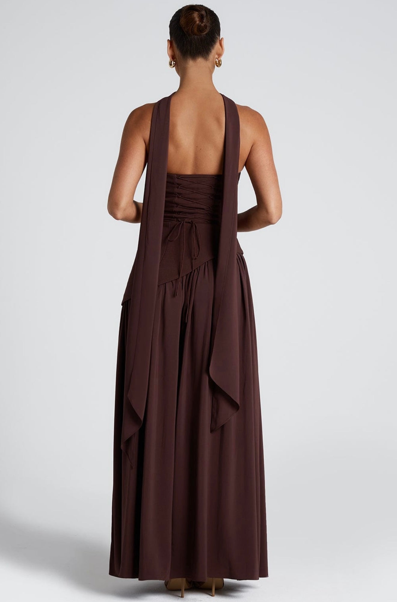 Babyboo Maliyah Maxi Dress Plum Brown