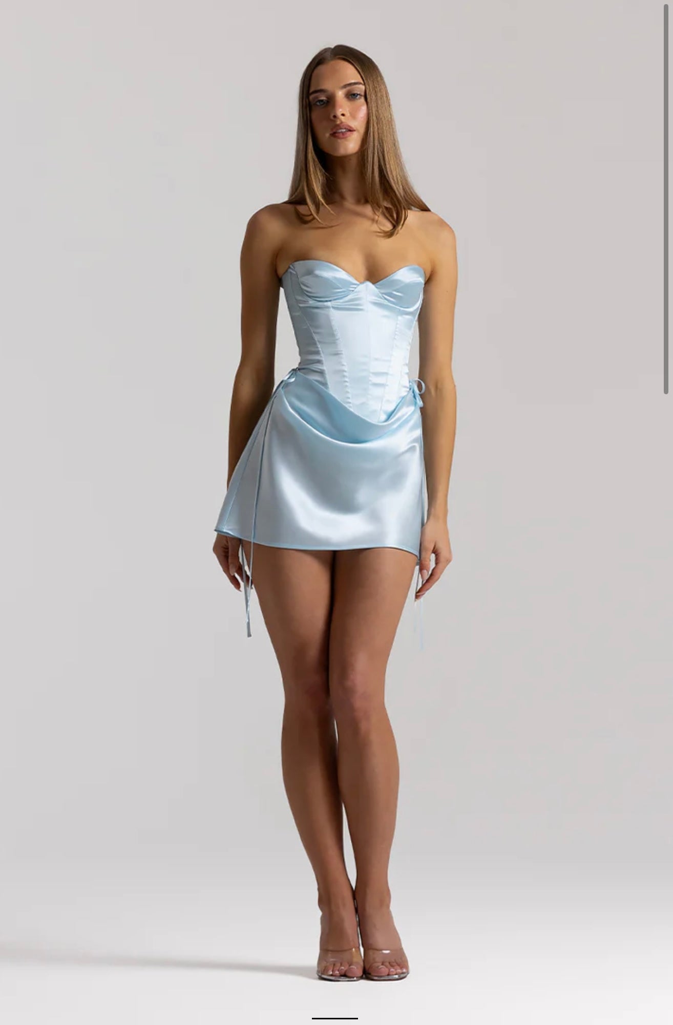Natalie Rolt Evelyn Mini Skirt Ice Blue