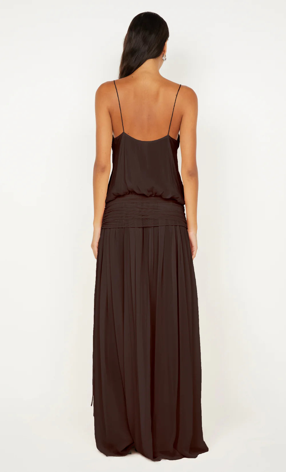 Bec & Bridge Camille Blouson Dress Dark Chocolate