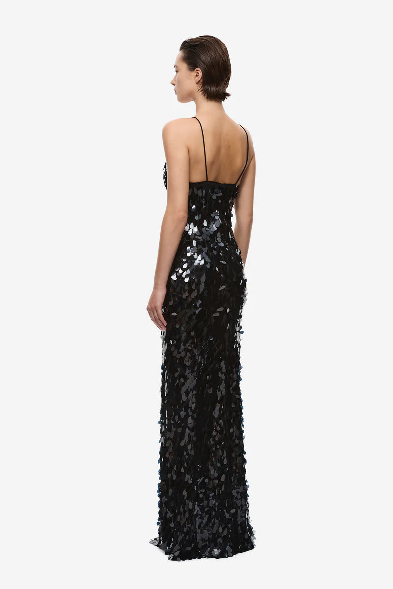 Misha the Sapphire Sequin Dress in Black