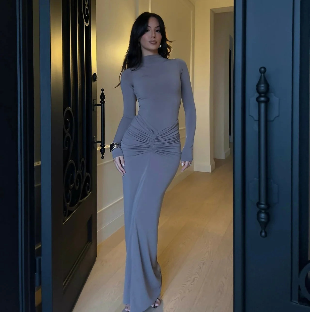 Effie Kats ‘Tia’ Nutmeg Maxi Set