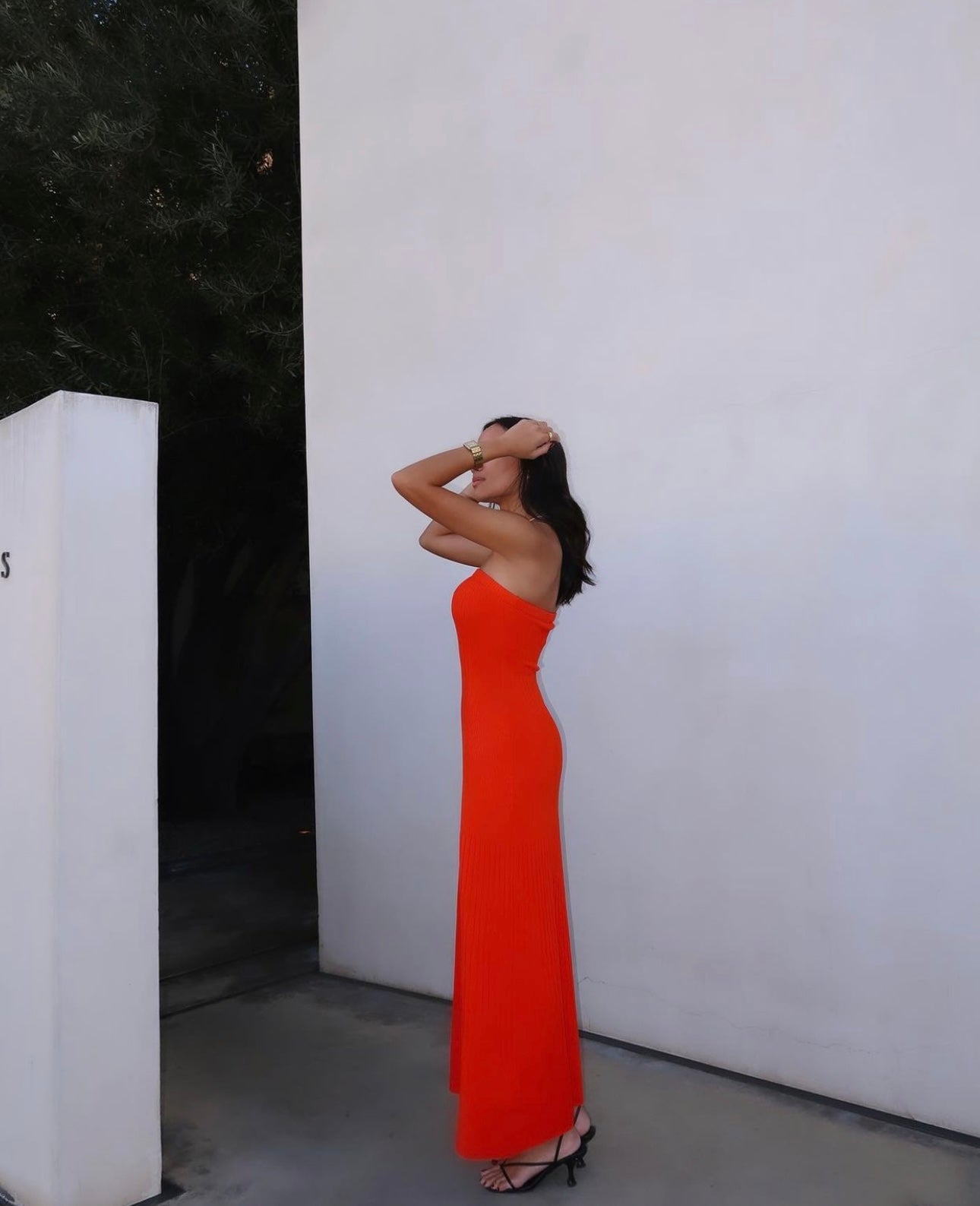 Kookai Serah Strapless Maxi Dress - Red