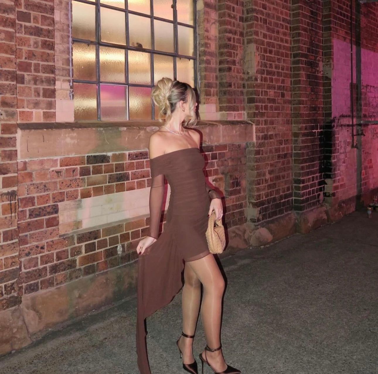 Benni Yasmin Off Shoulder Mini Dress