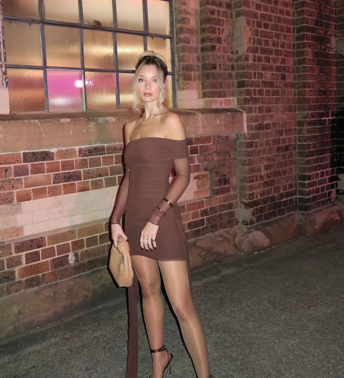 Benni Yasmin Off Shoulder Mini Dress