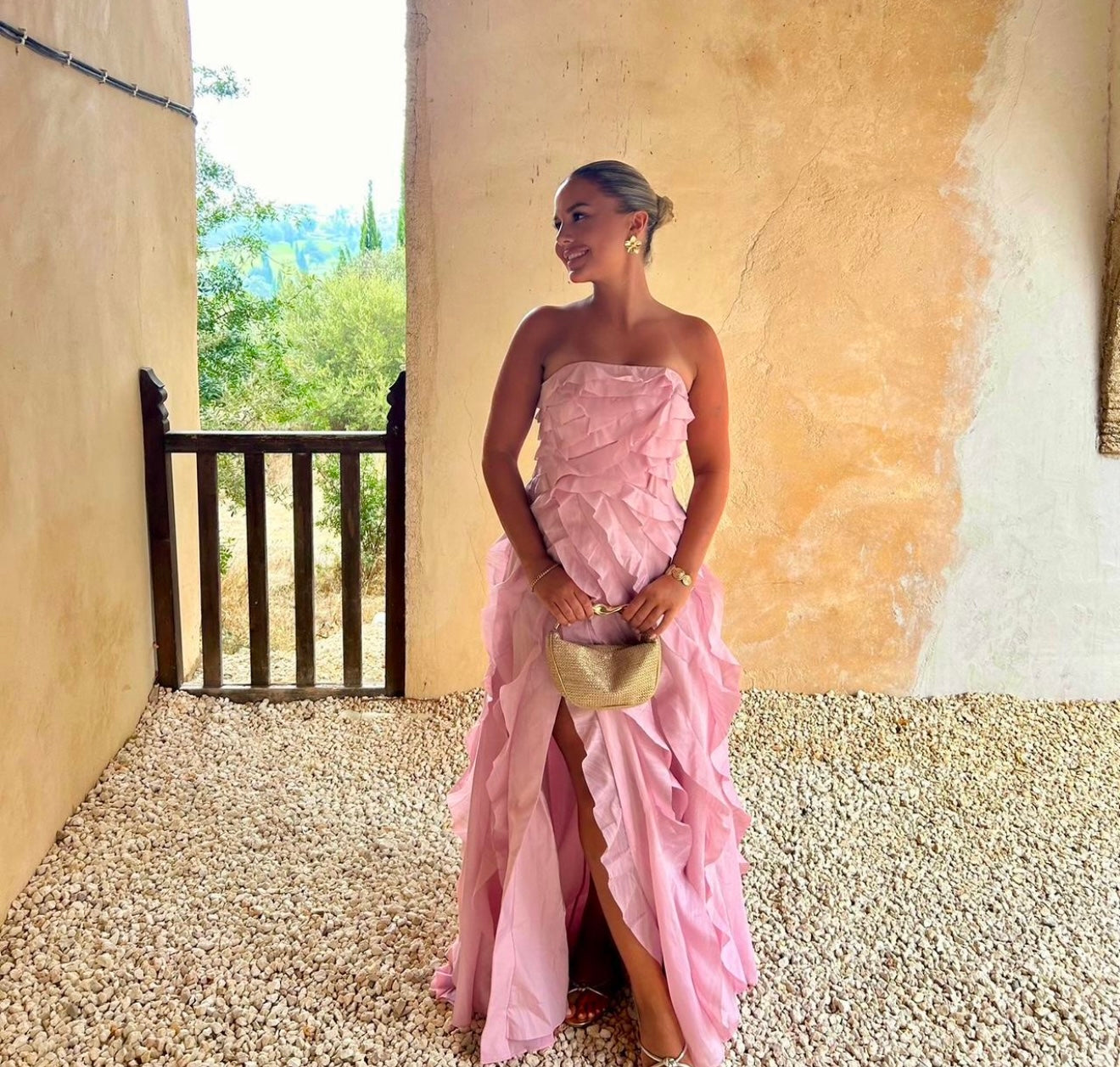 AJE ALLAIRIE GOWN CHALK PINK