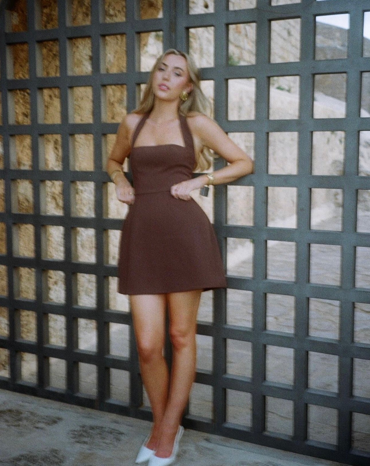 Odd Muse The Ultimate Muse Structured Mini Dress Chocolate