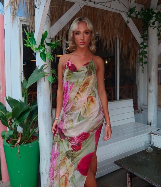 Jaded London Dahlia Hand-Beaded Maxi Dress