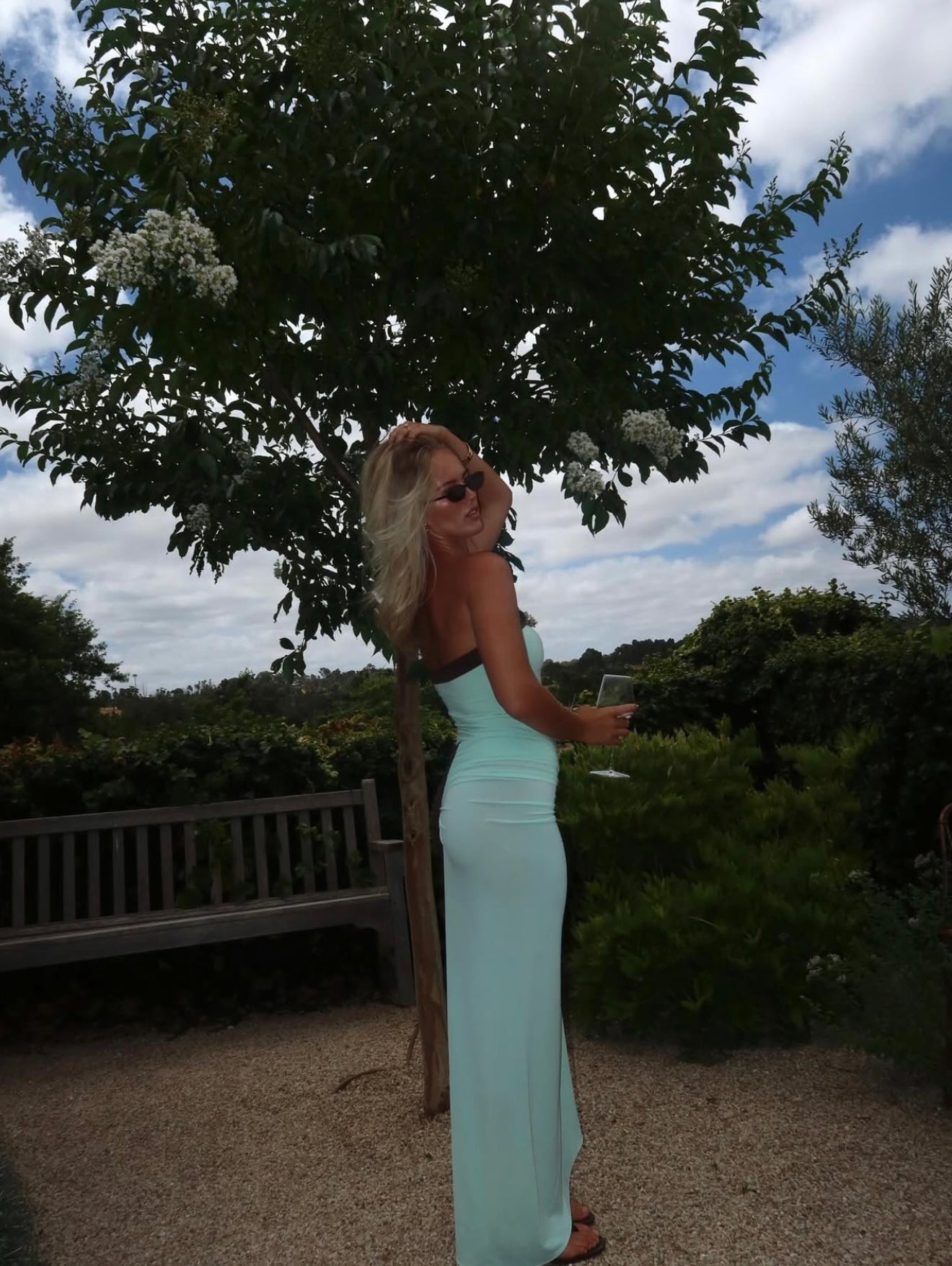 Benni Rumi Strapless Aqua / Choc