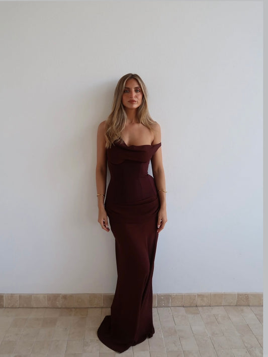 Natalie Rolt Cadence Gown Brown