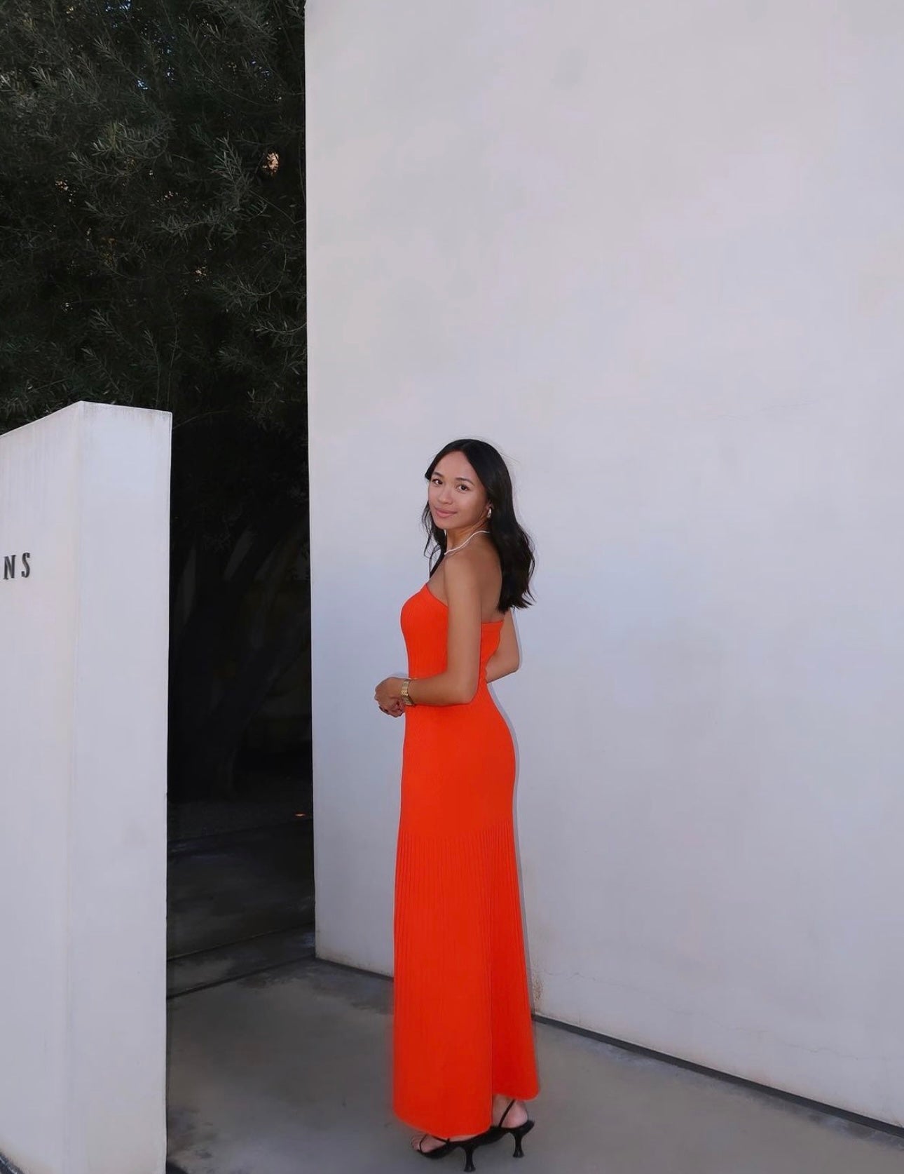 Kookai Serah Strapless Maxi Dress - Red