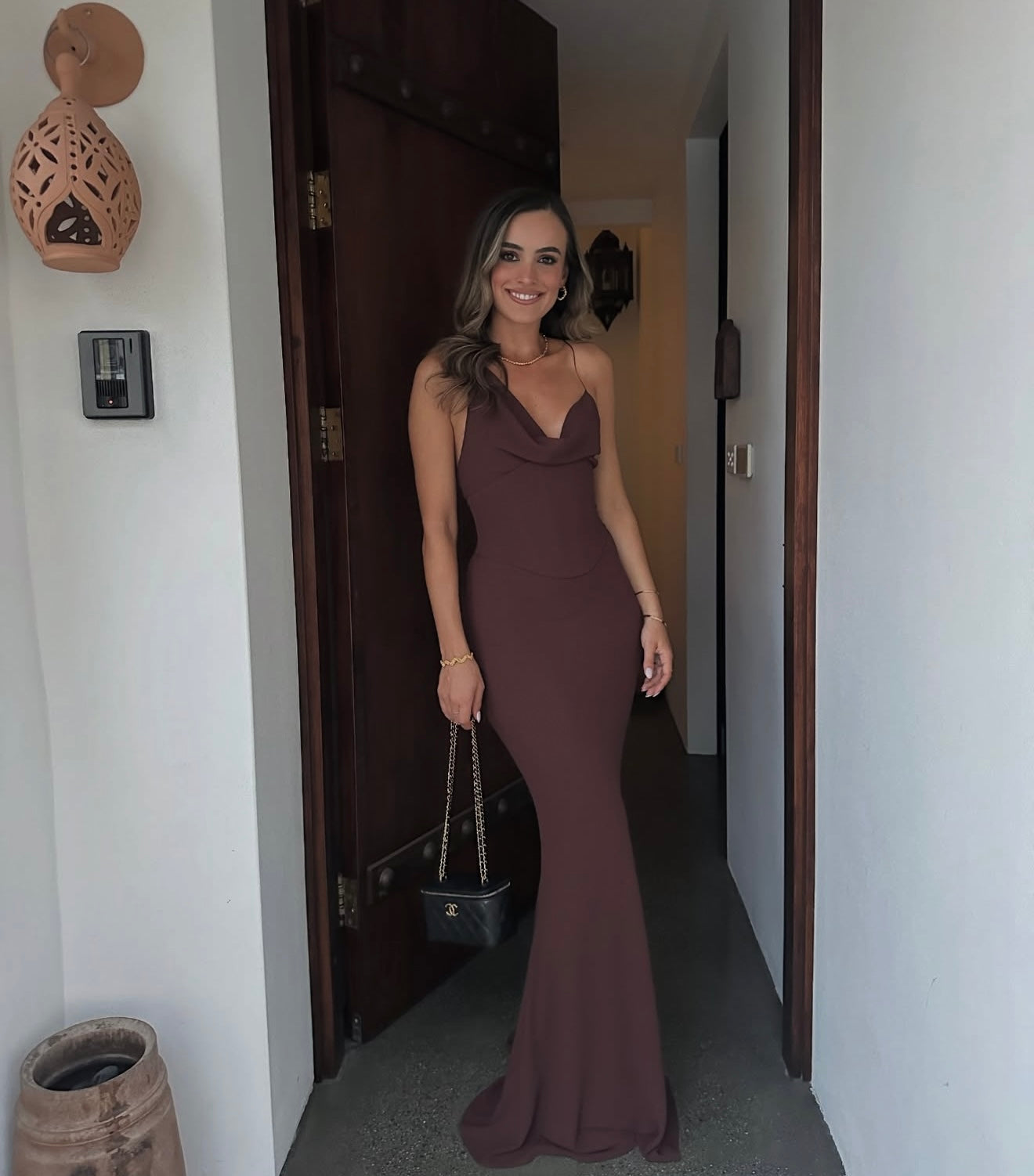 Natalie Rolt Hallie Gown Espresso