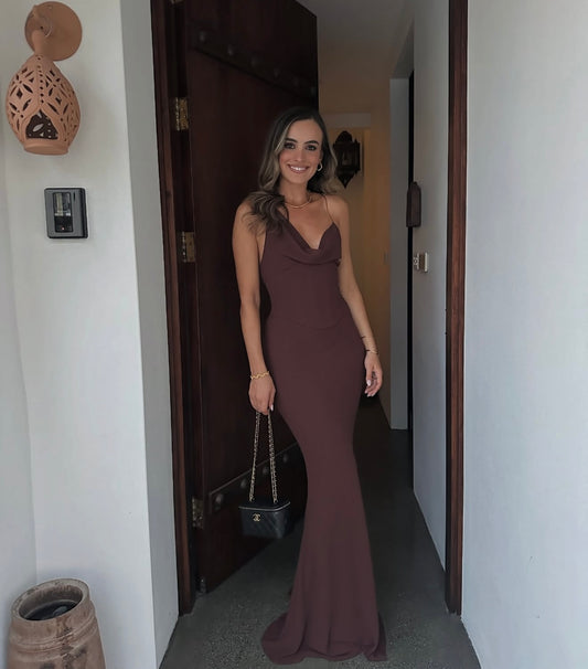 Natalie Rolt Hallie Gown Espresso