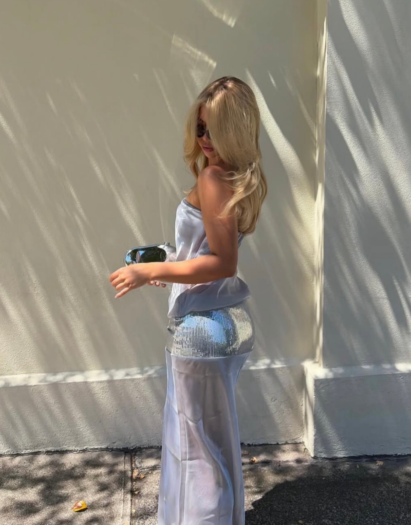Mode Mischief Melt Maxi Dress in Moonwater