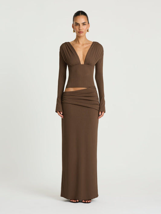Benni Agnes Maxi Dress Chocolate