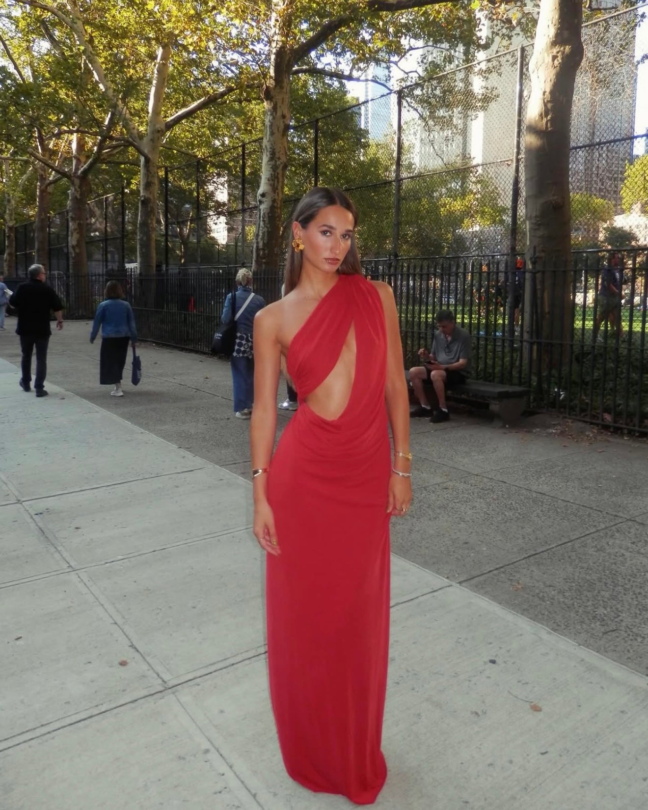 Misha the Solstice Cupro in Red