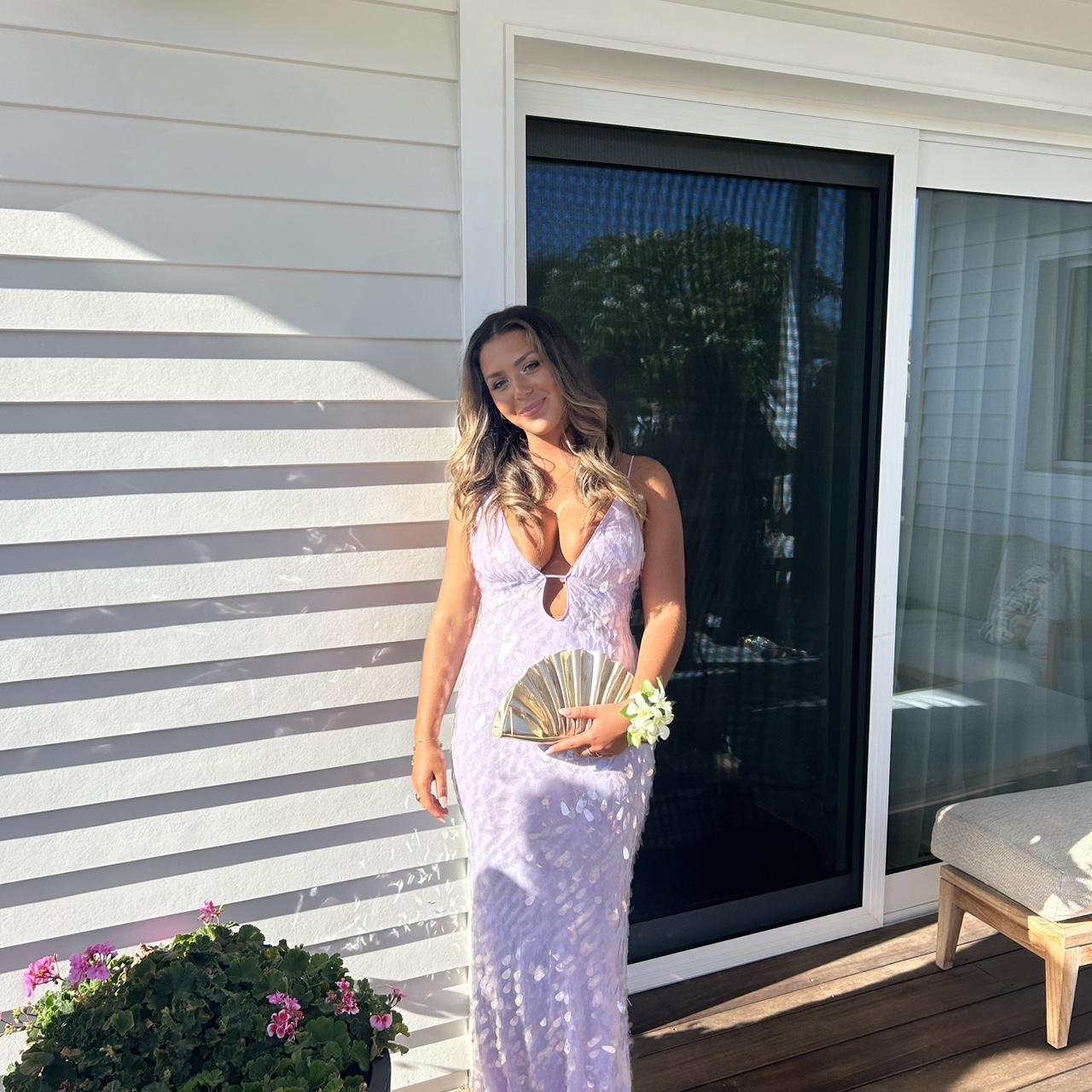 Misha the Sapphire Sequin Dress in Lilac