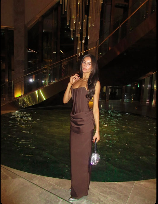 Eliyah the Label Hilda Gown Chocolate