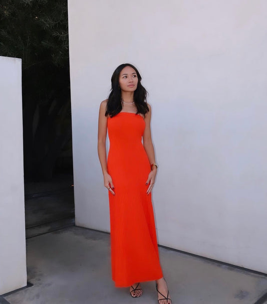 Kookai Serah Strapless Maxi Dress - Red