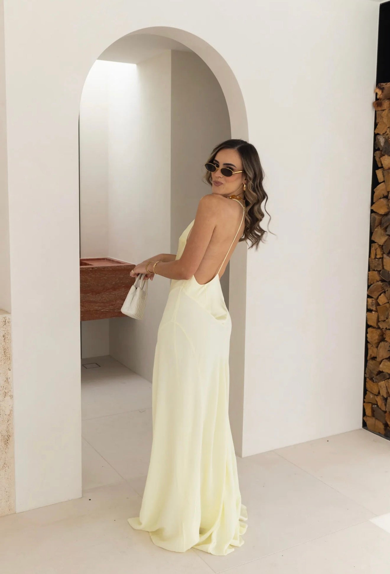 Sneaky Link Jaz Hand V-Neck Maxi Dress Butter