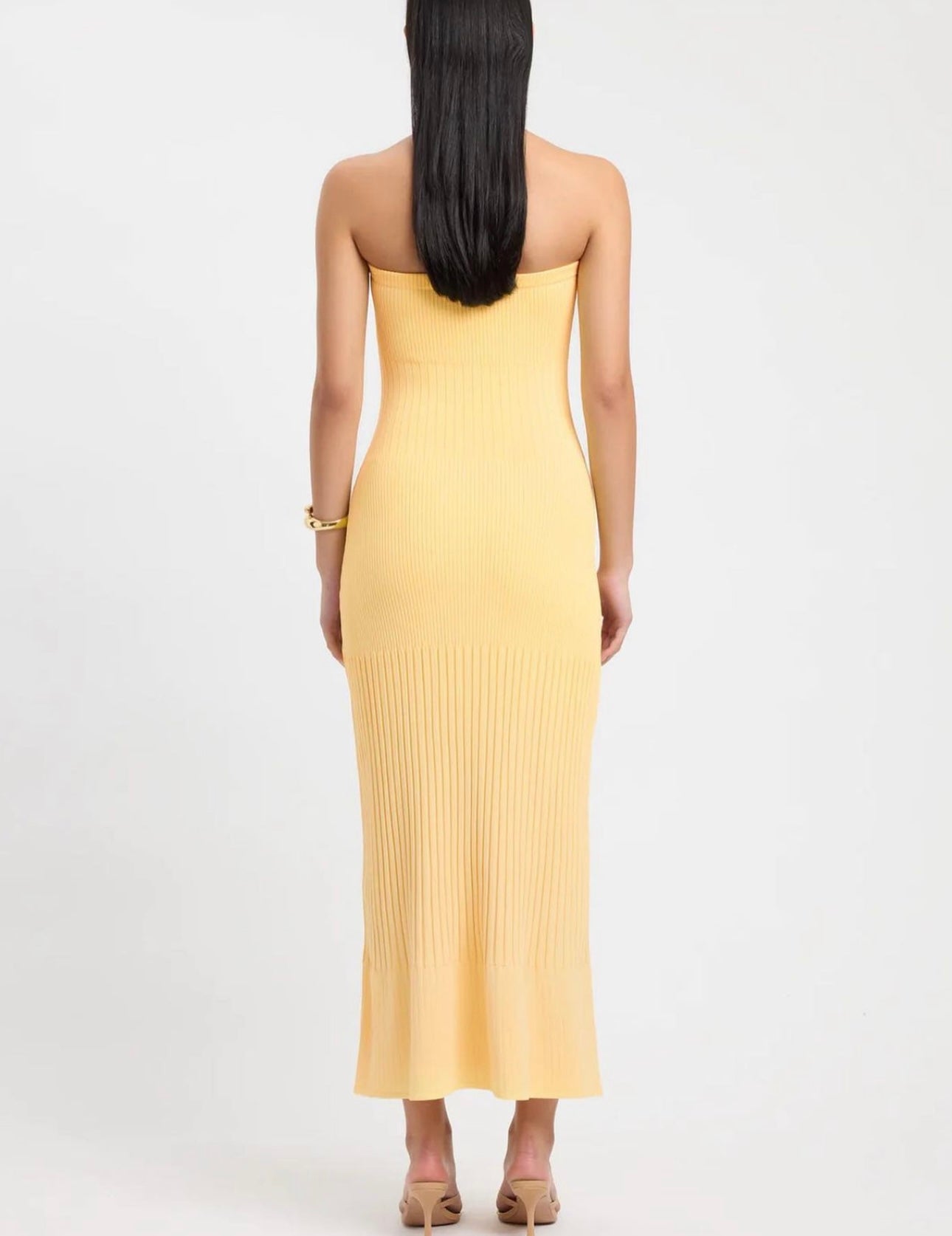 Kookai Serah Strapless Dress - Yellow