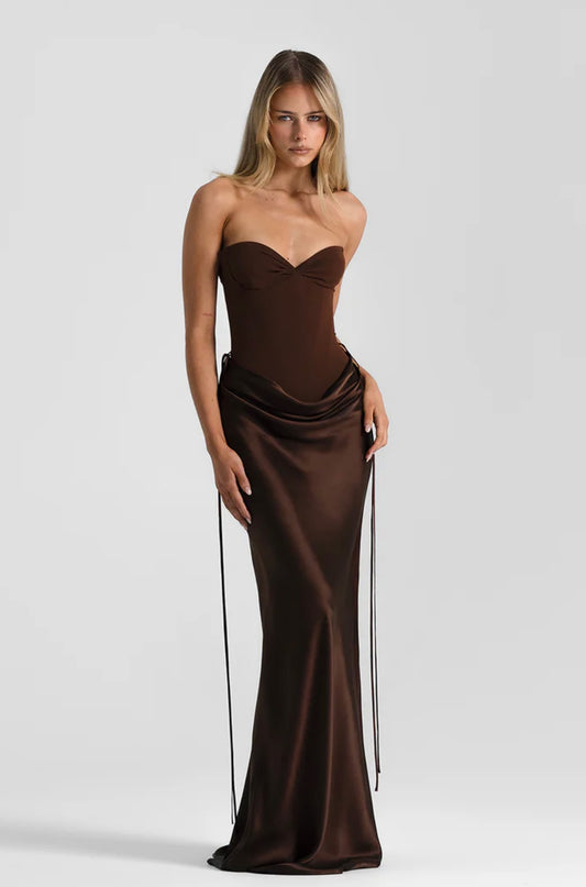 Natalie Rolt Evelyn Skirt Espresso