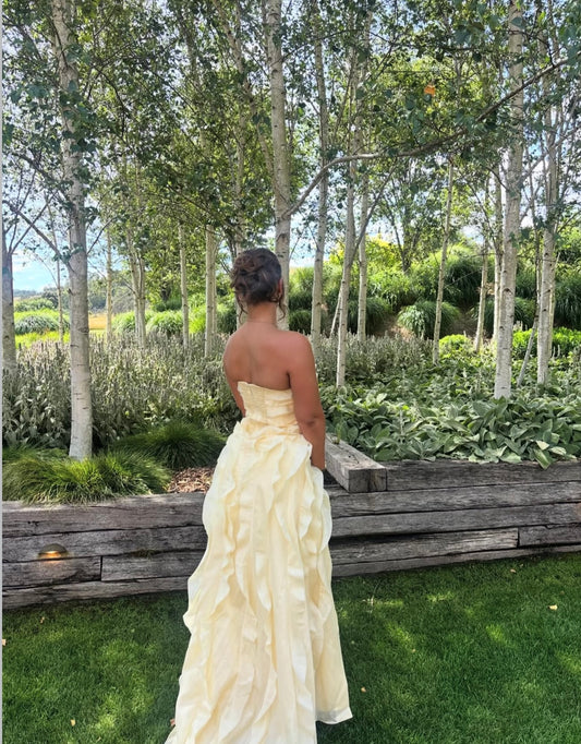 AJE ALLAIRIE GOWN BUTTER YELLOW