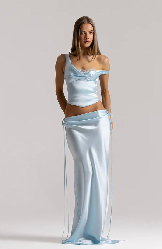 Natalie Rolt Posy Top Ice Blue