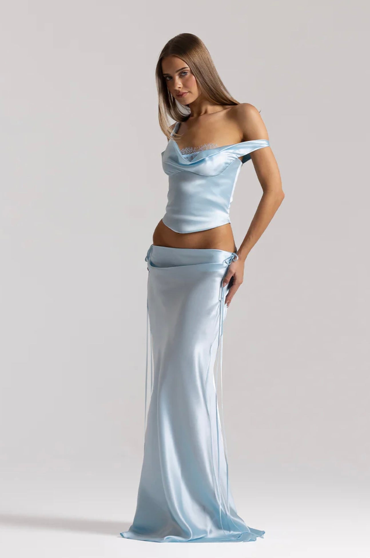 Natalie Rolt Posy Top Ice Blue