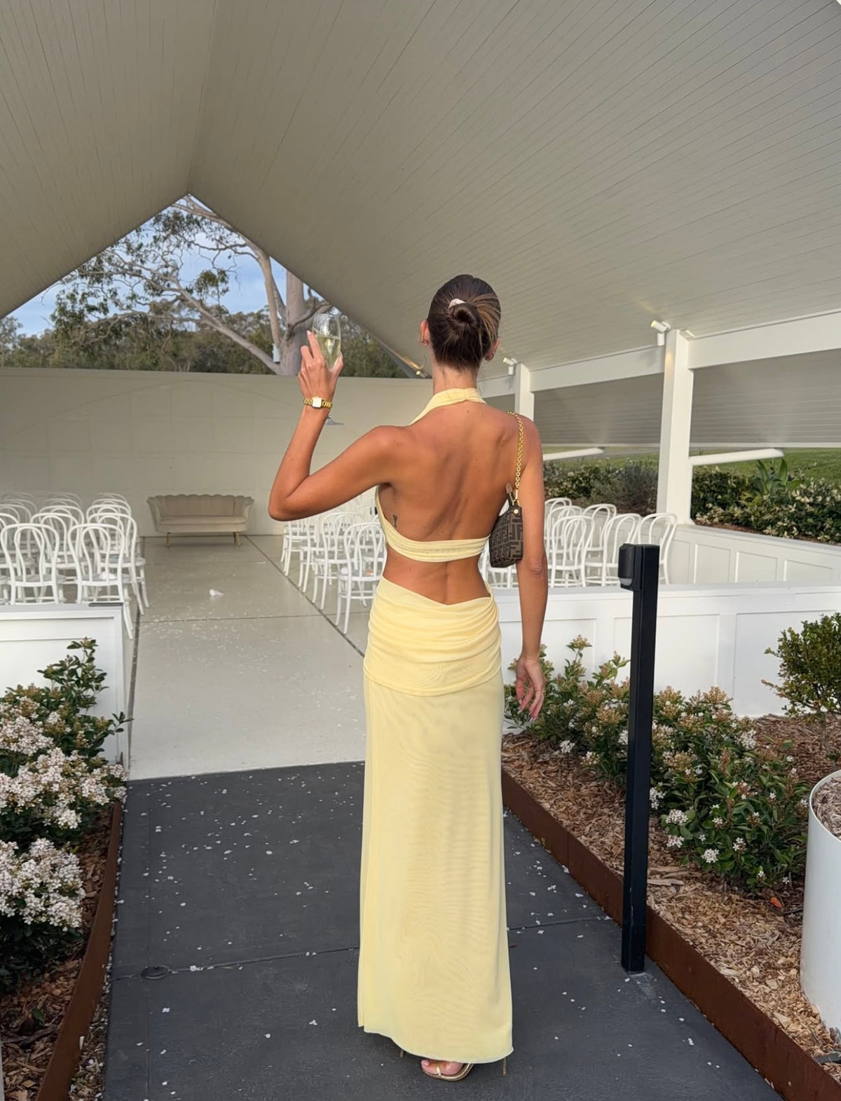 Bec & Bridge Charlize Halter Maxi Lemon