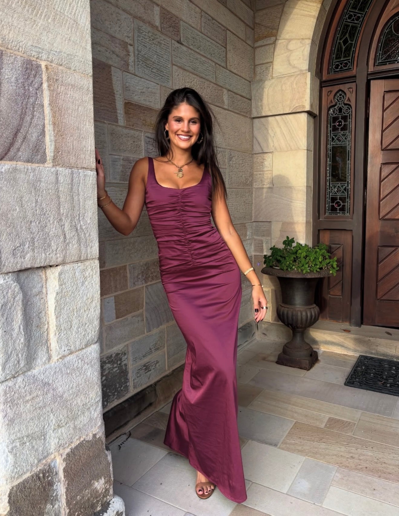 Ance Gria Atlein Gown Plum