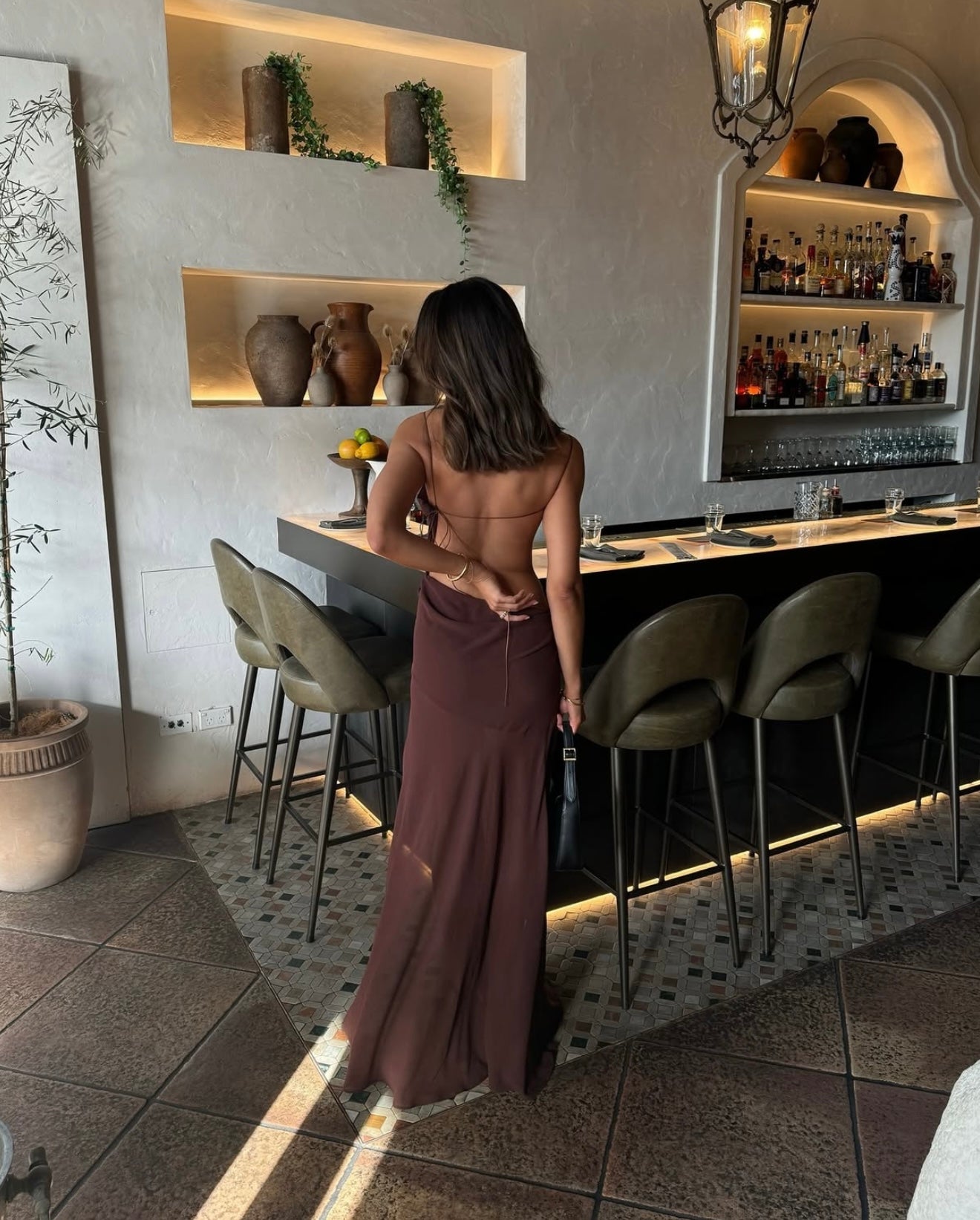 Natalie Rolt Dahlia Dress Brown