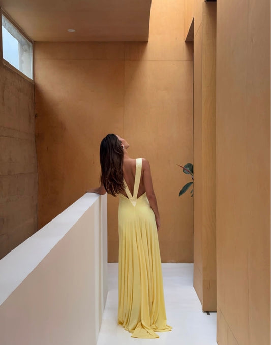 Ance Gria Rosa Gown Lemon