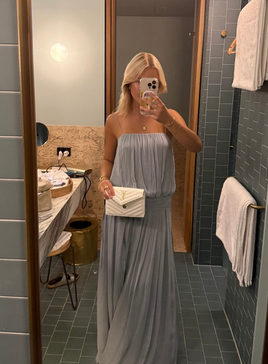 Bec & Bridge Camille Blouson Dress Cloud Blue