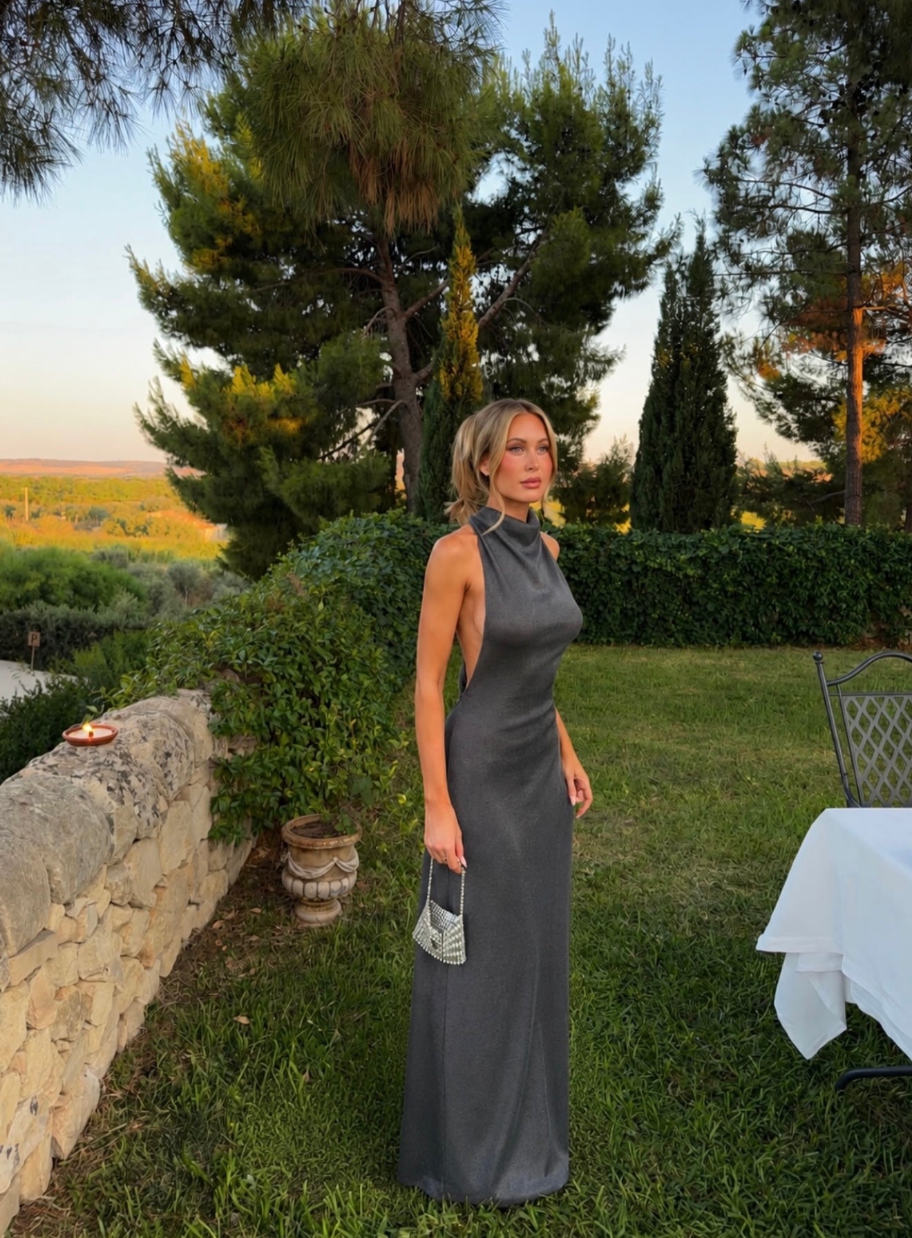 Arcina Ori Romy Dress Chrome Metalic