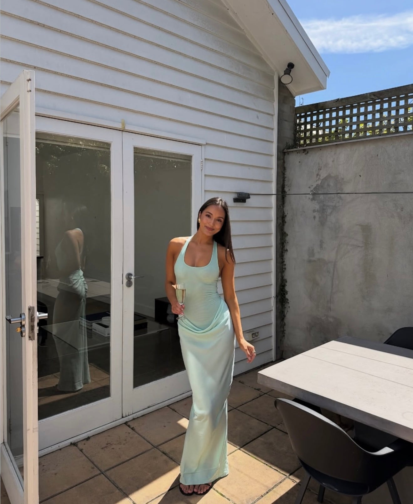 Benni Jade Maxi Dress Bleached Aqua