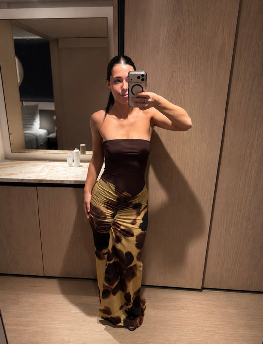 Benni Rumi Maxi Dress in Choc / Botanica