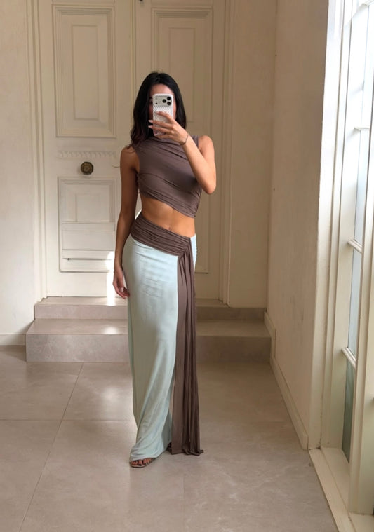 Bec & Bridge Conni Maxi in Taupe/Spearmint