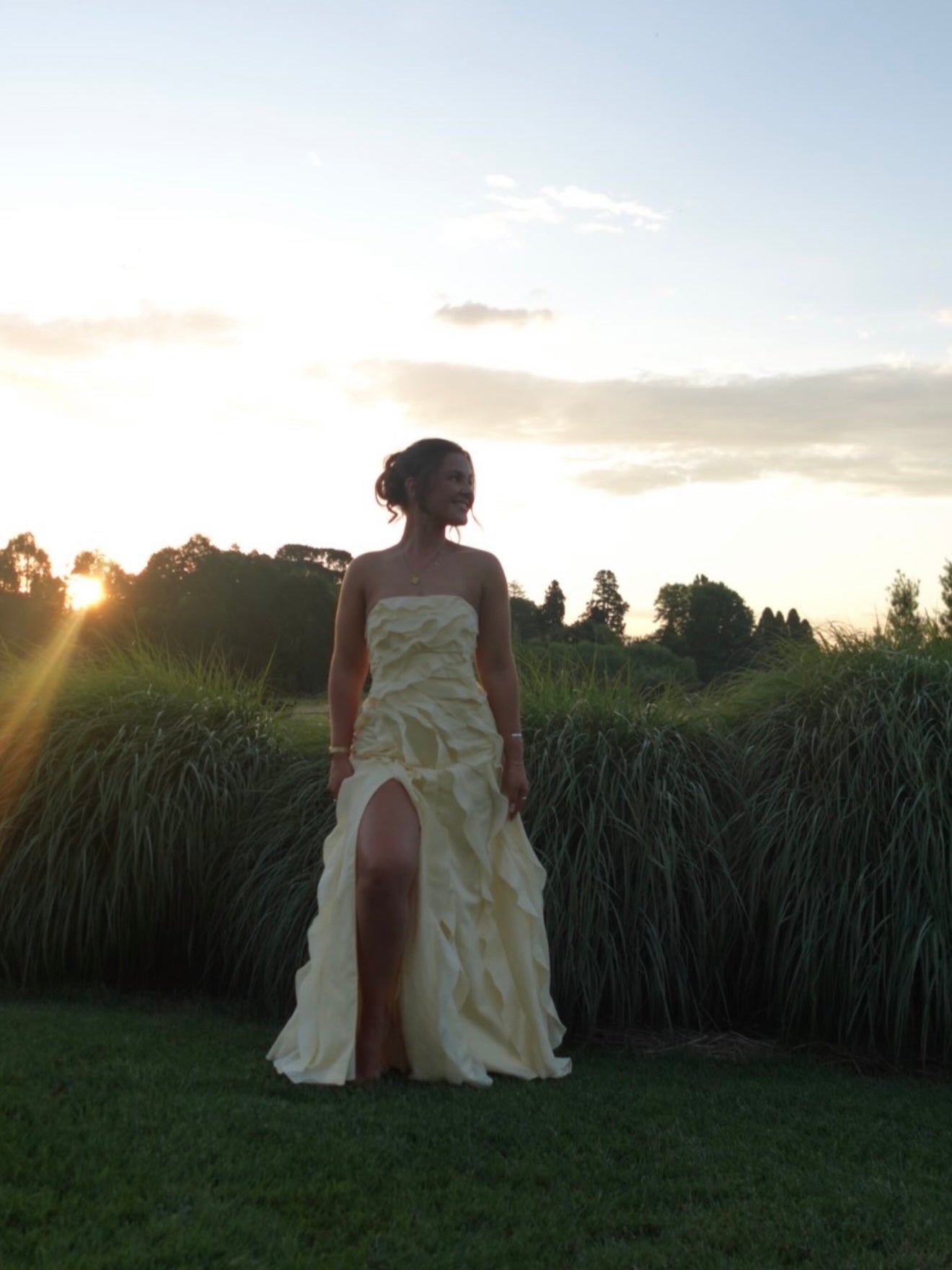 AJE ALLAIRIE GOWN BUTTER YELLOW