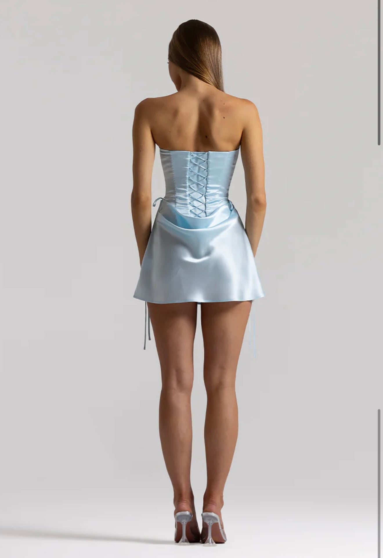 Natalie Rolt Evelyn Mini Skirt Ice Blue