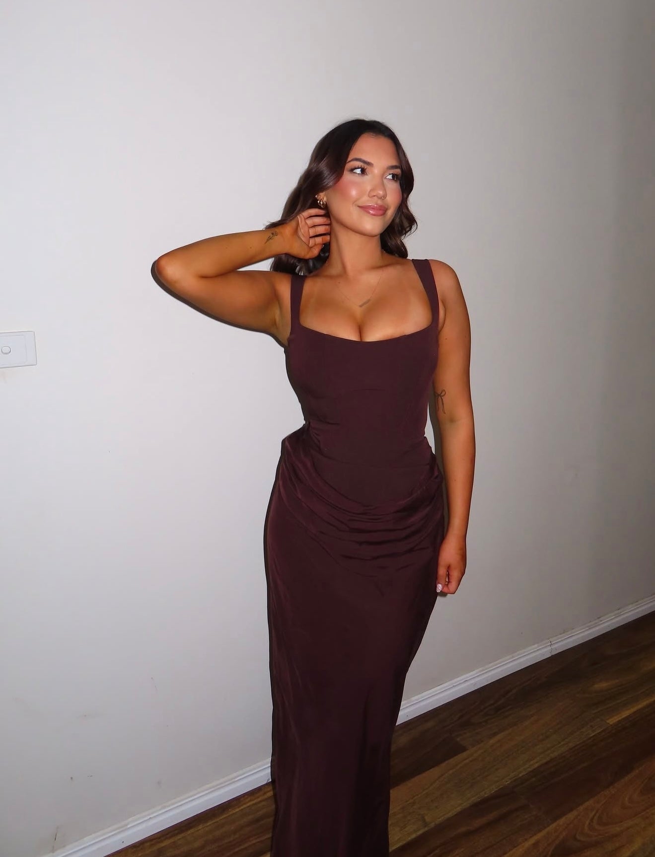 Babyboo Cornelia Maxi Dress - Plum Brown