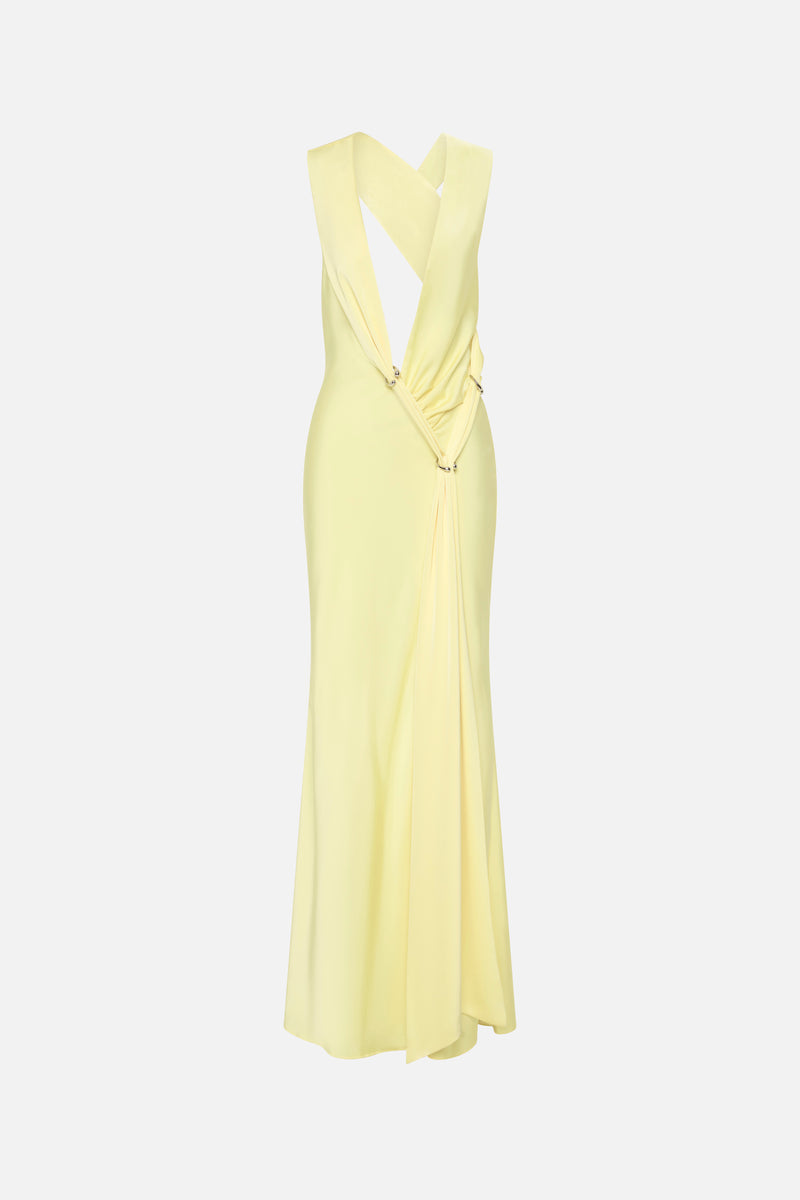 Misha the Harlow Satin Dress Yellow