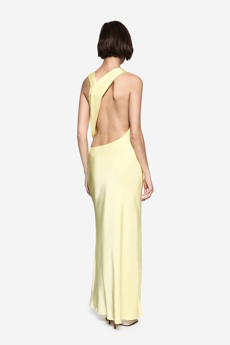 Misha the Harlow Satin Dress Yellow