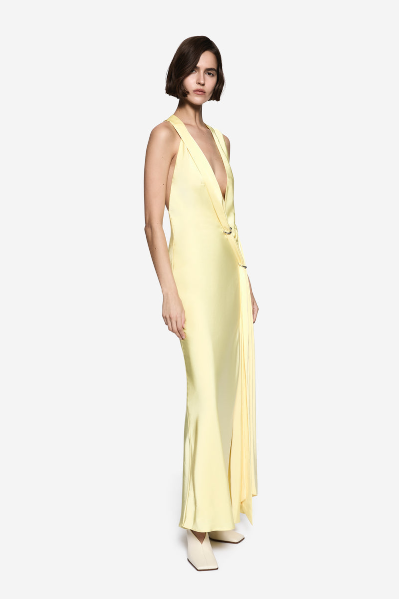 Misha the Harlow Satin Dress Yellow