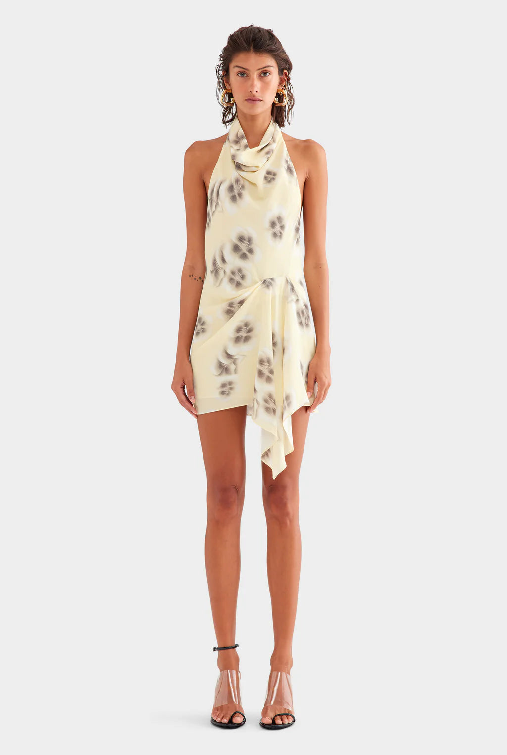 Venroy Draped Halter Mini Dress