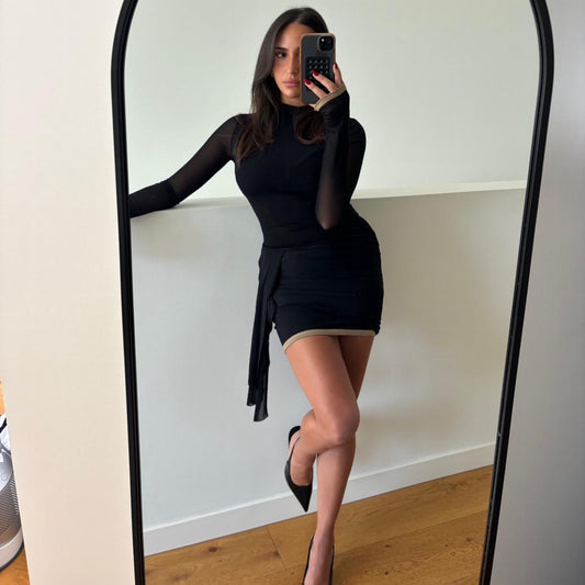 Benni Kingsley Mini Dress Black