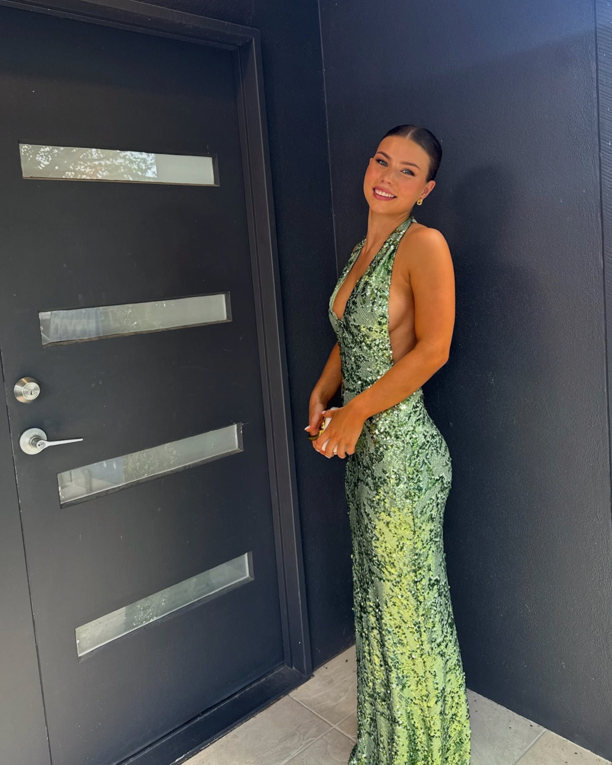 Fait Par Foutch Liana in Seafoam Sequin