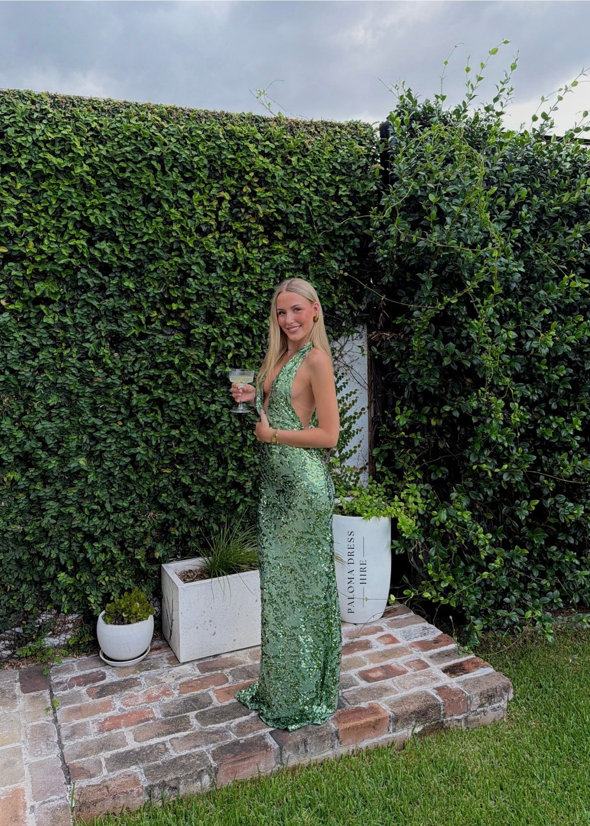 Fait Par Foutch Liana in Seafoam Sequin
